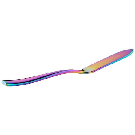 Bon Chef Manhattan, Butter Knife, Mirror Finish, 18/10, 6.63" - Rainbow , set of 12 S3010RB
